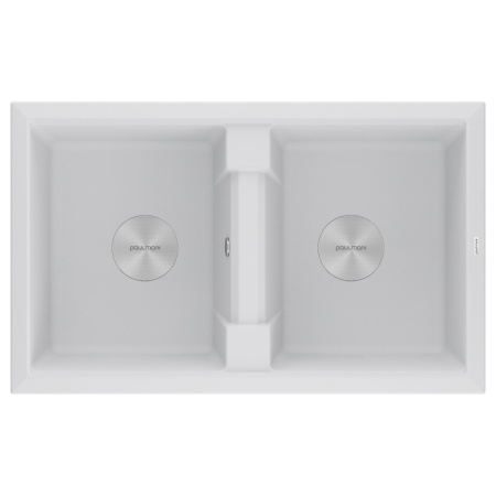 Мойка TANDEM 80/2, IT-GRANIT, PM238150-WH, белый, 810х500 мм, Paulmark