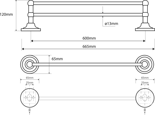 Держатель для полотенец Bemeta Retro 144104057 (67 см)