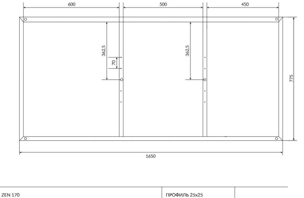 Рама для ванны Cersanit ZEN 170, K-RW-ZEN*170n