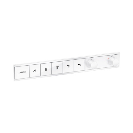 Hansgrohe RainSelect Термостат для душа скрытого монтажа с 5 кнопками хром-белый матовый 15384700