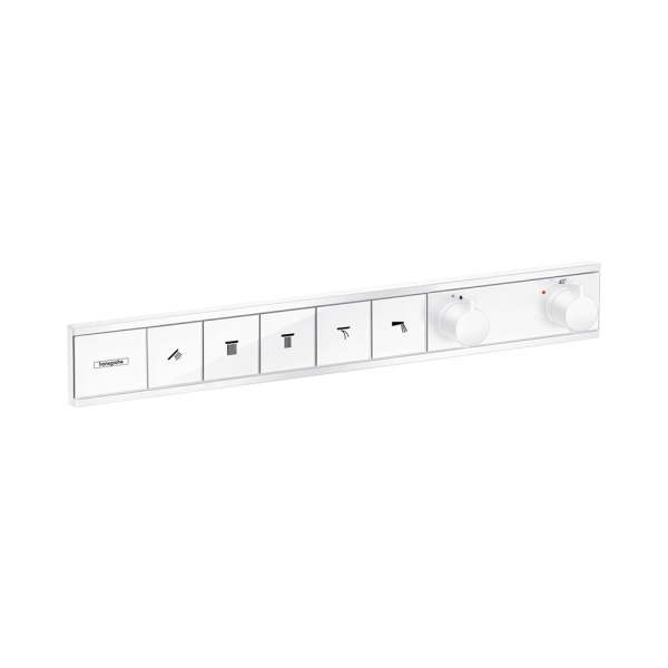 Hansgrohe RainSelect Термостат для душа скрытого монтажа с 5 кнопками хром-белый матовый 15384700