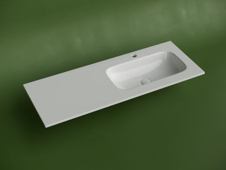 Раковина накладная мебельная Ceramicanova Грация (Grace) прямоугольная 1210x457x137 с чашей справа и отверстием под смеситель цвет белый CN7021