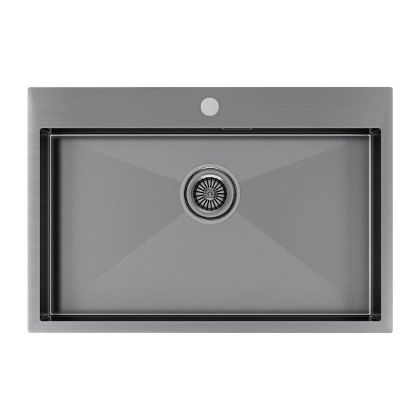 Мойка нерж. сталь KRONER 75, PM217551-GM, вороненая сталь, 750х510мм, Paulmark