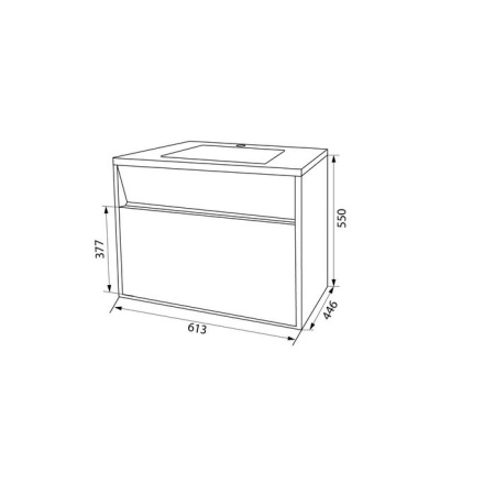 Тумба с умывальником IDDIS подвесная с ящиками белая Esper 60 см ESP60W0i95K
