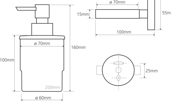 Дозатор для жидкого мыла Bemeta Omega 138709041