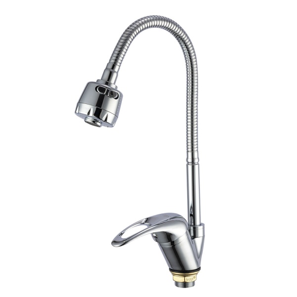 Смеситель для кухни с гибким изливом и режимом душ FRAP F4302-B, хром