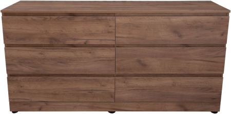 Комод Aquanet Сканди 1600x480 Дуб крафт (6 ящиков)