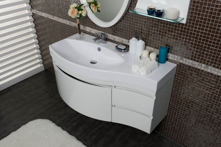 Мебель для ванной Aquanet Опера 115 L белый (2 дверцы 2 ящика)