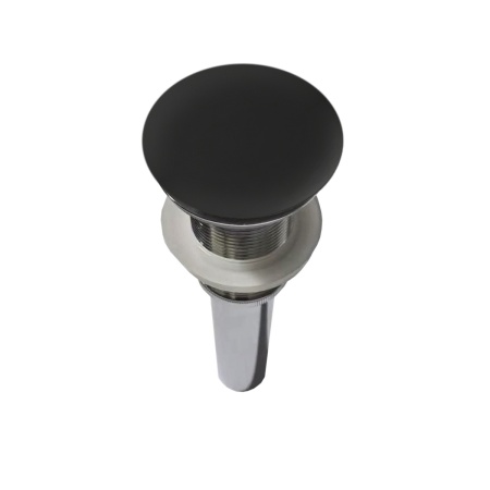 Донный клапан Солид Серфейс (Solid Surface) Vincea DBS-616MB, черная матовая крышка, без перелива