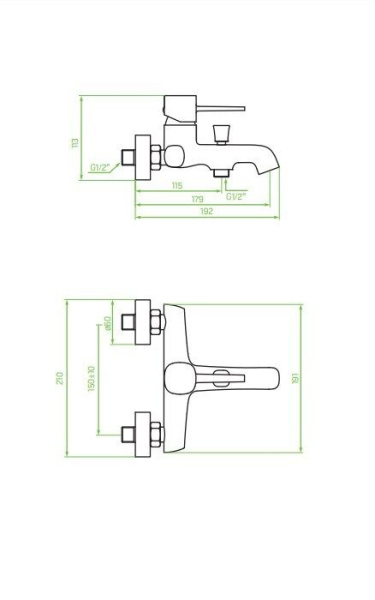 Смеситель для ванны Laveo Pola BAP_810D розовое золото