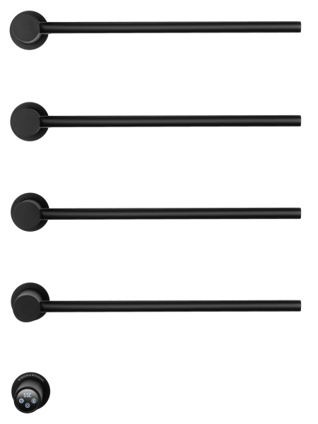 Полотенцесушитель электрический встраиваемый WONZON & WOGHAND, Черный матовый (WW-AL314-MB)