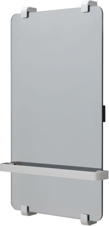 Полотенцесушитель электрический Allen Brau Infinity 80x44 с рейлингом и креплением, серебро браш