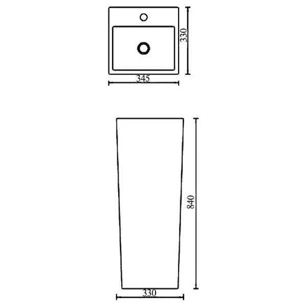Раковина керамическая (накладная)  SantiLine SL-4010