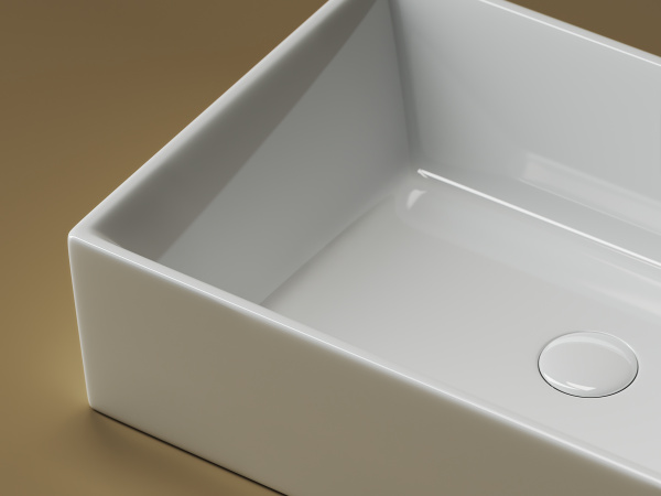 Умывальник Ceramicanova чаша накладная овальная Element 595x420x155мм