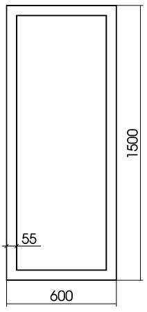 Зеркало DIWO Краснодар Флом 150 венге