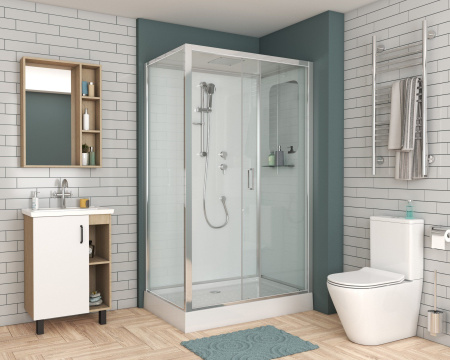 Душевая кабина Niagara Premium NG-6012-01QR 120х80х210, низкий поддон 16 см, стекло прозрачное