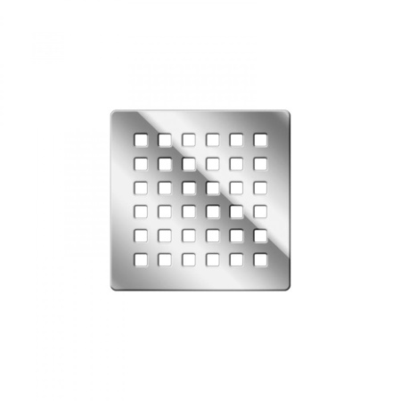 Трап BERGES водосток напольный Trend 100x100 нержавеющая сталь хром глянец D50 вертикальный
