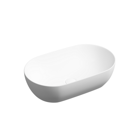 Раковина Ceramicanova Твист (Twist) накладная овальной формы 500x300x140 белый матовый CN12001MW