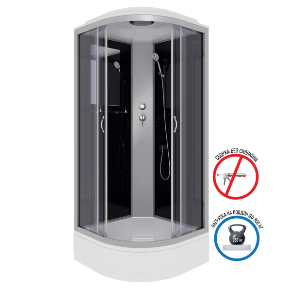 Душевая кабина Niagara Classic NG-3501-14 90х90х215, низкий поддон 26 см, стекло тонированное