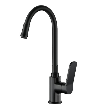 Смеситель для кухни с гибким изливом FRAP F4462, черный