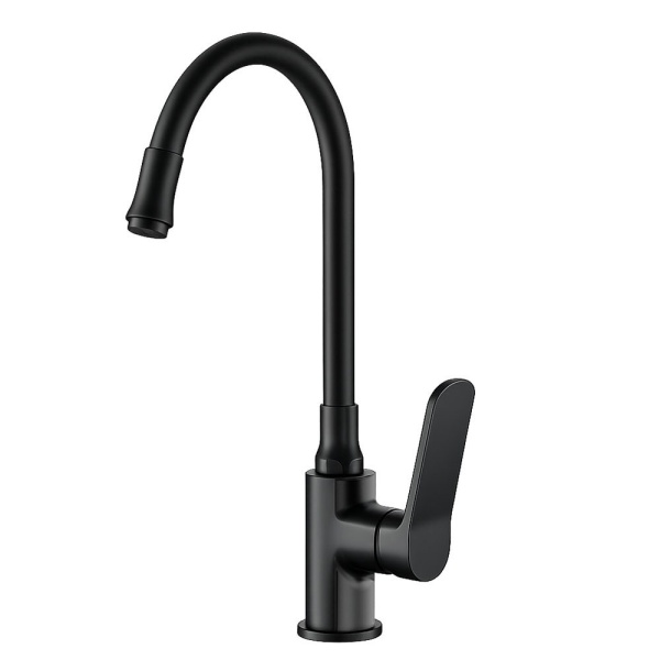 Смеситель для кухни с гибким изливом FRAP F4462, черный