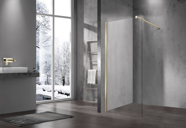 Душевая перегородка Vincea Walk-In VSW-1H120CLG, 1200*2000, матовый золотой, стекло прозрачное