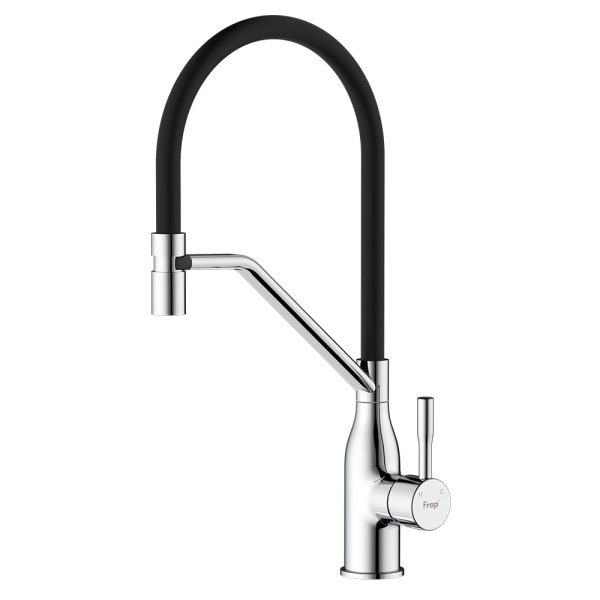 Смеситель для кухни с гибким изливом и режимом душ FRAP F4497, хром