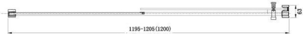 Душевая дверь Aquanet Delta NPE6121 120, прозрачное стекло
