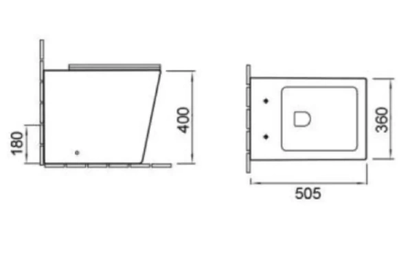 Унитаз напольный, безободковый с сиденьем микролифт  SantiLine SL-5021
