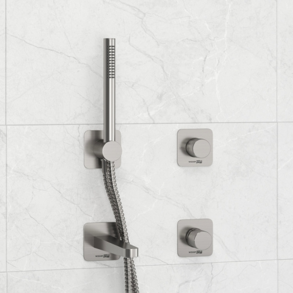 Встраиваемый комплект для ванны WasserKRAFT с лейкой и изливом A6451.296.298.275.100.276