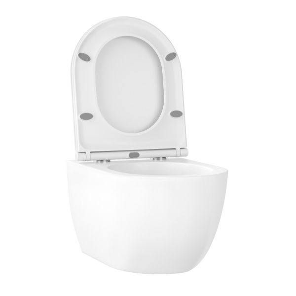 Безободковый подвесной унитаз в наборе 2 в 1: чаша подвесного унитаза, быстросъемное сиденье микролифт, цвет глянцевый белый Wellsee Chalice Perfection 182607001