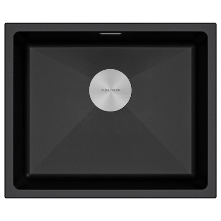 Мойка LUMI 55UNI, IT-GRANIT, LU55-BL, черный гранит, 555х460, Paulmark