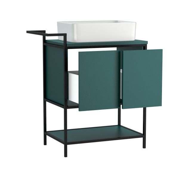 Тумба под раковину напольная Cersanit BOTANIQUE 80 для CREA 50 зелёный, 63014