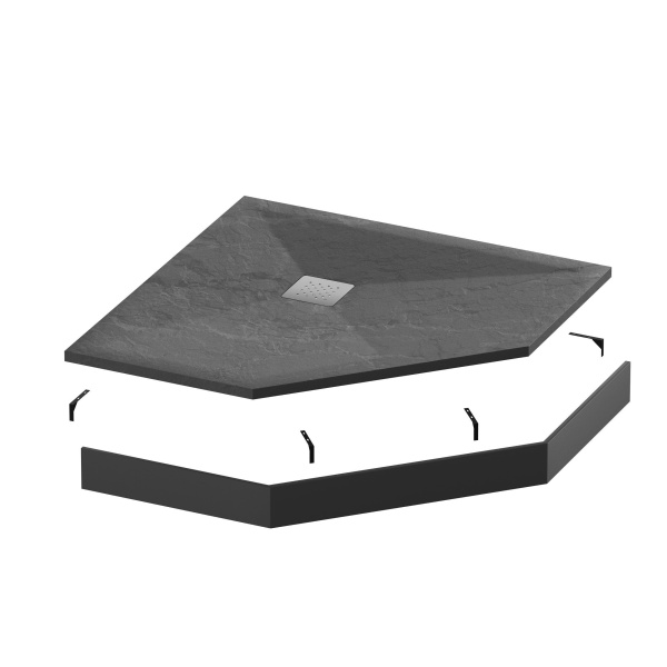 Поддон трапеция Grossman Strong GR-S2100100D графит 100x100x2.5