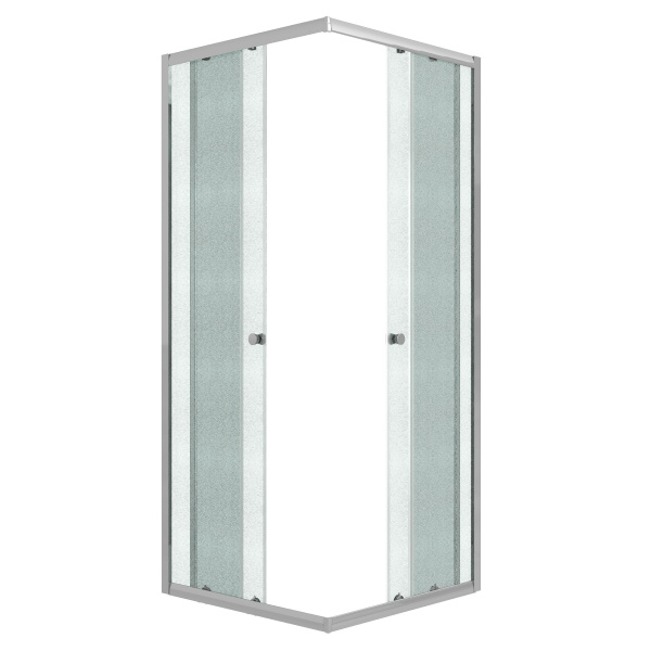 Душевое ограждение Niagara Eco NG-1008-14QMT (80х80х190) квадрат,раздвижное,хром,стекло матовое