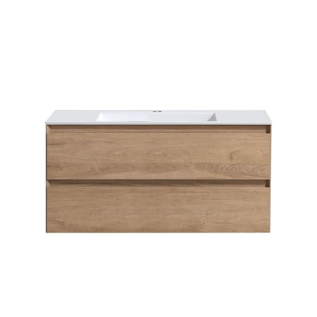 Тумба под раковину Vincea Luka 1000 подвесная, 2 выкатных ящика soft-close, N.Oak