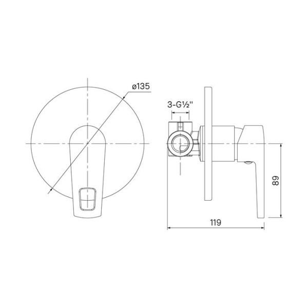 Смеситель для душа IDDIS Runo RUNSB00i66