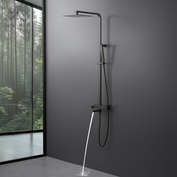 Душевая система с термостатом Timo Tetra-thermo SX-0169/18 черное золото