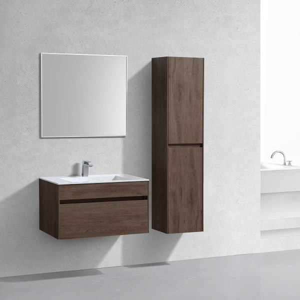 Тумба под раковину Vincea Chiara 800 подвесная, 1 выкатной ящик soft-close, R.Oak