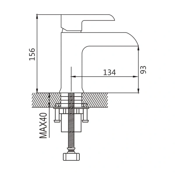 Смеситель для раковины Shevanik S6001F, белый/хром