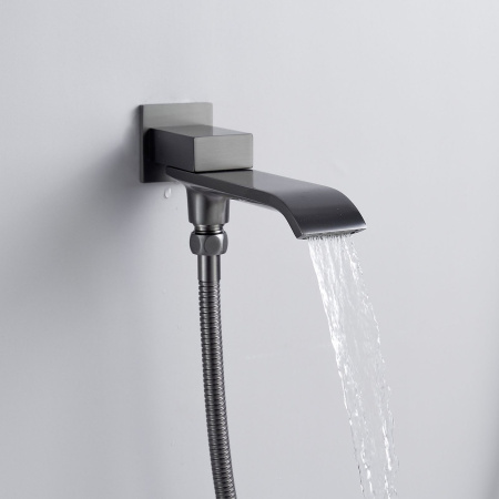 Душевая система встраиваемая Shevanik S4035T, оружейная сталь