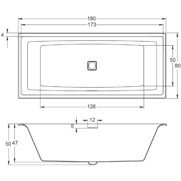 Акриловая ванна Riho Still Square R 180x80 BD11C0500000000