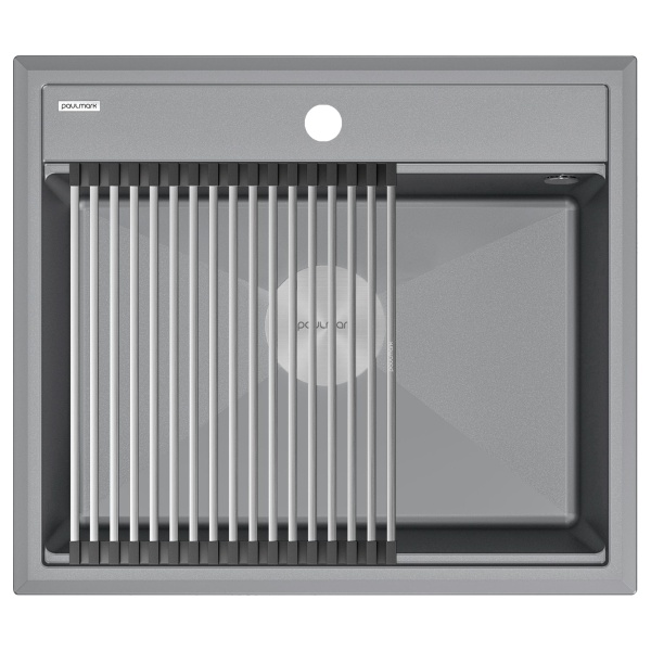Мойка STEPIA 60, IT-GRANIT, PM115951-GRM , серый металлик, 590х510, Paulmark