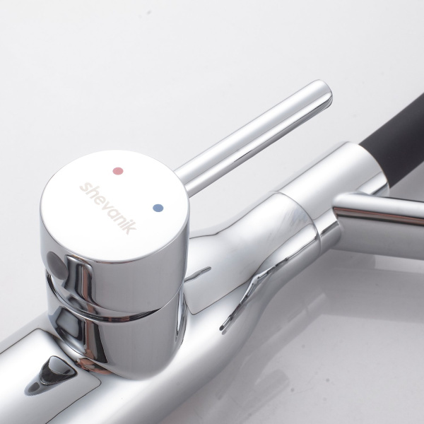 Смеситель для кухни с гибким изливом Shevanik S343-3, хром