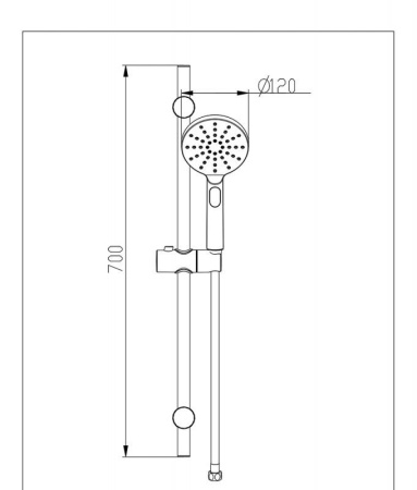 Душевой комплект Bravat Source D171BW-ENG