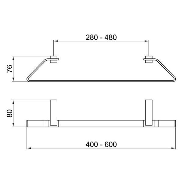 Полотенцедержатель Webert Wolo WO500501015