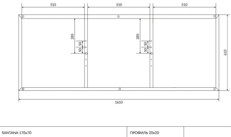 Рама для ванны Cersanit SANTANA 170, K-RW-SANTANA*170n