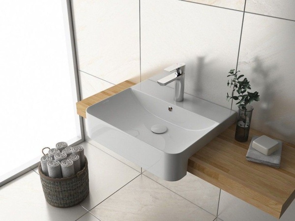 Раковина ISVEA Sott'Aqua накладная 590*490*163 1 цвет белый 10SQ51058SV