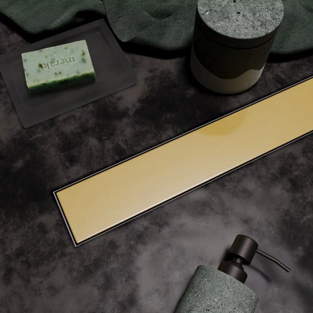 Душевой лоток Veconi Stesso Gold 400