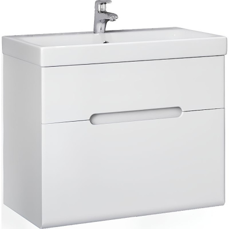 Тумба под раковину Jorno Moduo Slim 60 Mod.01.60/P/W белый глянец